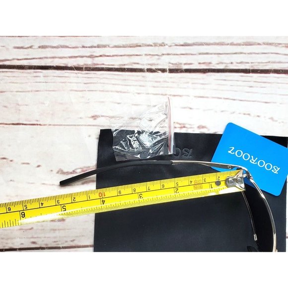 Blue Tinted Polarized Lens Gold Tone Booroot Stylish Sunglasses With Case - Picture 13 of 13